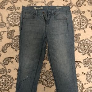 Madewell paint splatter boy jeans